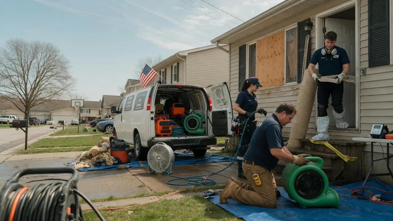 Water Damage Restoration in Illiopolis, IL near me